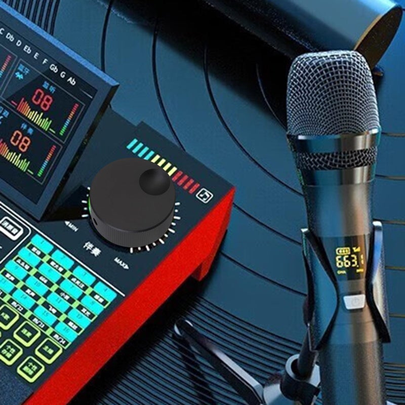 Lovermusic مقبض التحكم في الصوت Lovermusic بقطر 0.24 بوصة، مقبض ضبط أسود مطحون للتحكم في الجيتار الكهربائي - Image 3